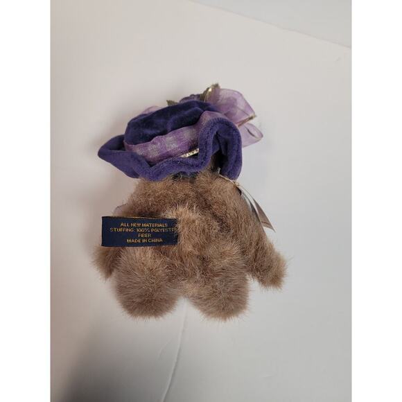 Boyds Bears BERNADETTE DEBEARVOIRE #918443 6" Plush Bear Tags Purple Hat - Picture 5 of 10